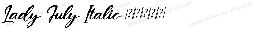Lady July Italic字体转换